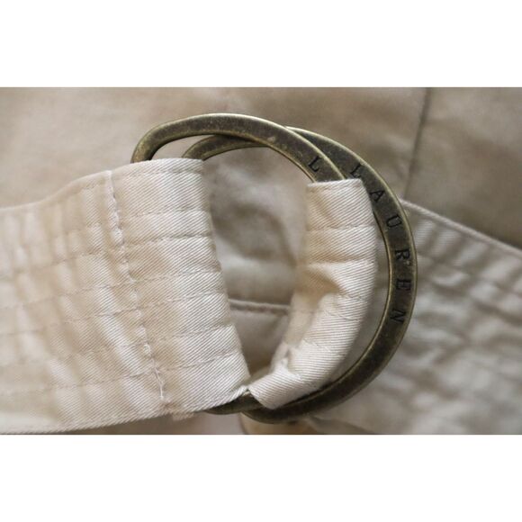 Lauren Ralph Lauren WMN Sz 16W Beige Micro-Sand Twill Belted Wide Leg Pants - Picture 8 of 15